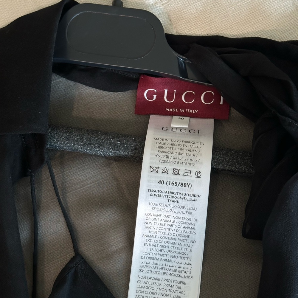 GUCCI Sheer Blouse with Bow - Picture 6 of 8